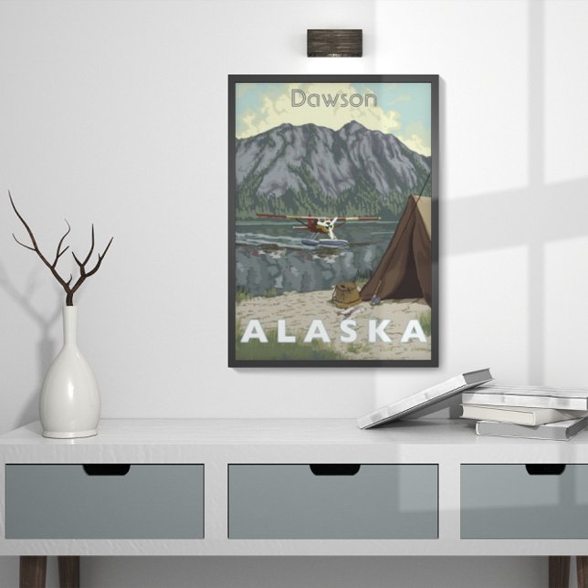 Póster Planador E Viagem De Pesca Do Alaska Bush (Criador carregado)