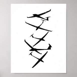 Poster Planadores   Térmicos-piloto de planador Soando Pr