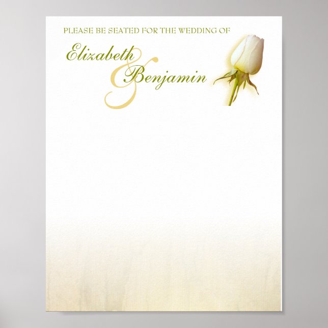 Poster Planejador de Assentos de Casamento com Botão de R (Frente)