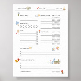Poster Planejador de Autocuidado para Mães Ocupadas Bem-E