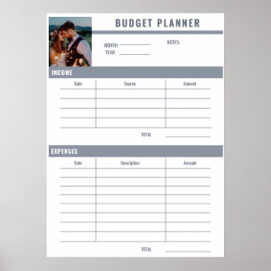 Poster Planejador de orçamento com foto 