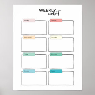 Poster Planejador de Workout Semanal