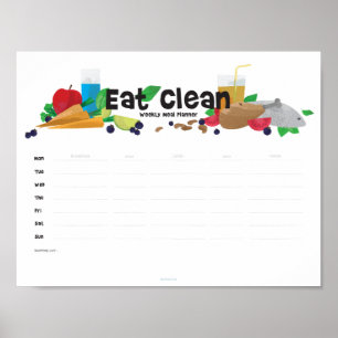 Poster Planejador semanal da refeição