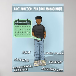 Poster Planejamento e Gerenciamento de Tempo (Matte)