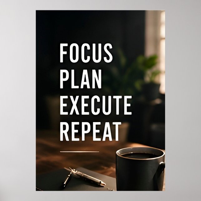 Poster 🎯 Planejar Foco Executar Repetir Mentalidade de S (Frente)