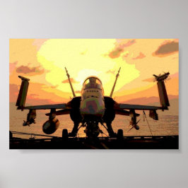 Poster Planes Hornet F A- 18 USA John C. Stênis