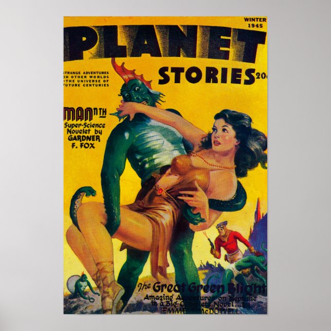 Póster Planet Stories Magazine Cobrir 4 (Frente)