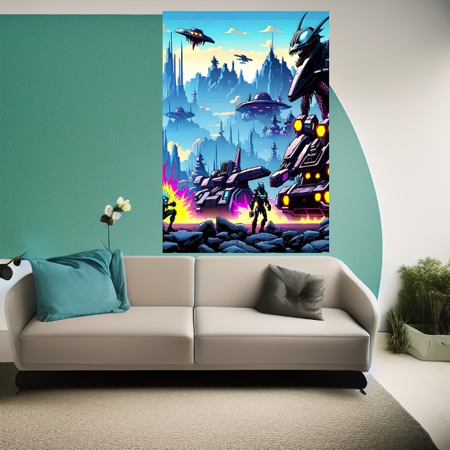 Poster Planeta alienígena, máquina de guerra alienígena | (Criador carregado)