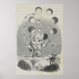 Poster Planeta Antiquado de Astronomia Humor em Vovô Faze