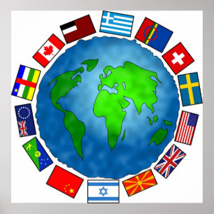 Póster Planeta da bandeira