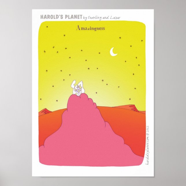 Poster "PLANETA DE HAROLD" "bebê novo" (Frente)