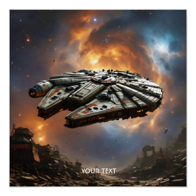 Póster Planeta Espacial Fantasy (Frente)