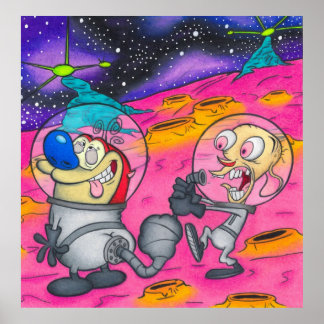 Poster Planeta espacial Ren e Stimpy