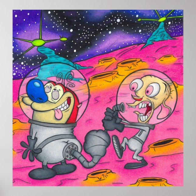Poster Planeta espacial Ren e Stimpy (Frente)
