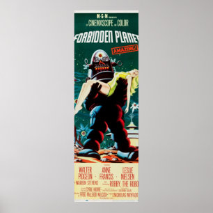 Poster PLANETA FORBIDEN 1956 Ficção Retrocientífica Vinta