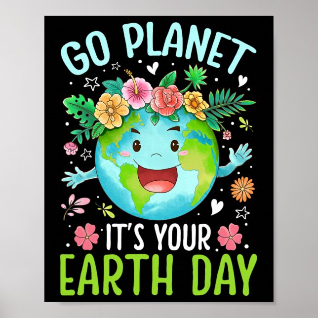 Poster Planeta Gelado É Seu Professor De Dia de Aniversár (Frente)