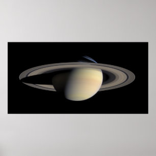 Poster Planeta Gigante de Gás Saturno Suniluminado pela C