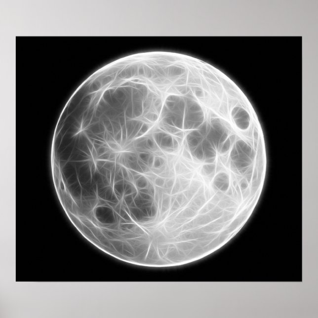 Póster Planeta Lunar Pleno Globo (Frente)