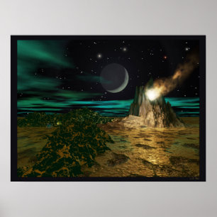 Poster Planeta Mundo Vulcão