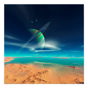 Póster Planeta Newerades - Reflexões do Arco-íris