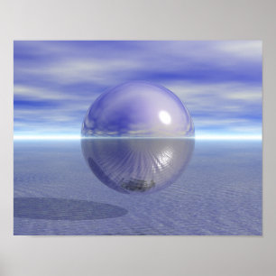 Póster Planeta Oceano Amor Paz Harmonia Roxo Pacífico