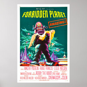 Póster Planeta proibido - cartaz cinematográfico clássi