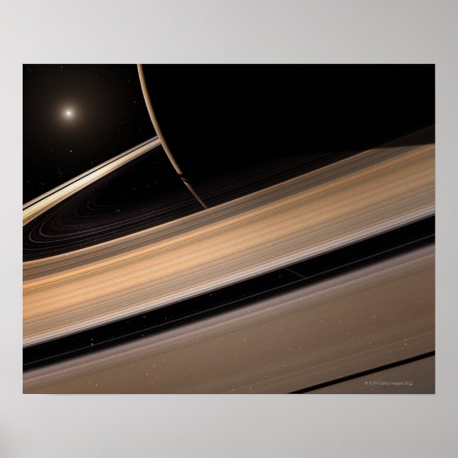 Poster planeta Saturno no sistema solar, close-up 3 (Frente)