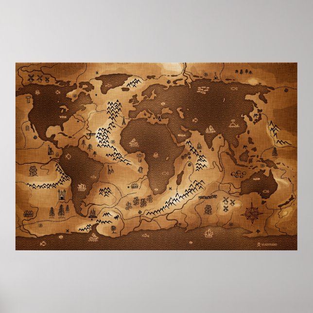 Póster Planeta Terra - Inversado (Sem Texto) (Frente)