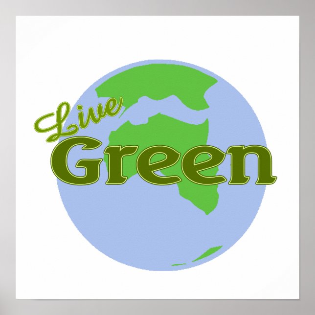 Póster planeta Terra verde vivo (Frente)