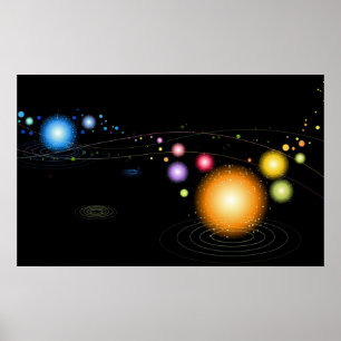 Poster planetário do alinhamento