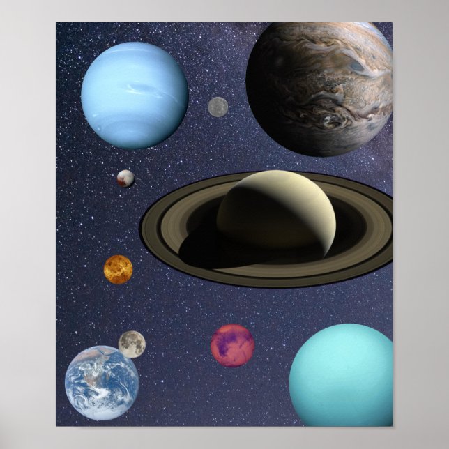 Poster Planetas do sistema solar (Frente)