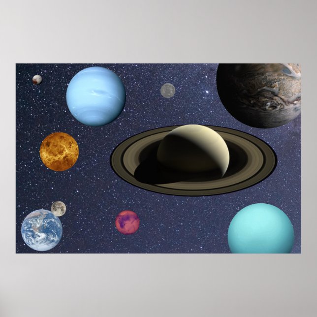 Poster Planetas do sistema solar (Frente)