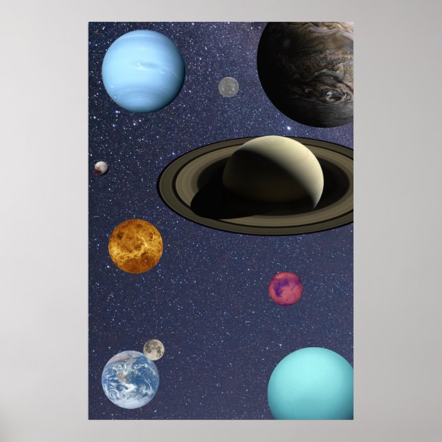 Poster Planetas do sistema solar (Frente)