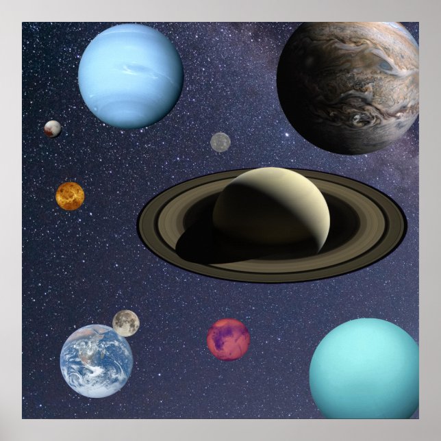 Poster Planetas do sistema solar (Frente)