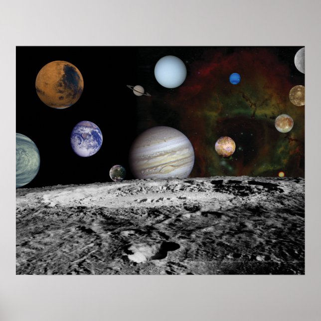 Poster Planetas do sistema solar (Frente)