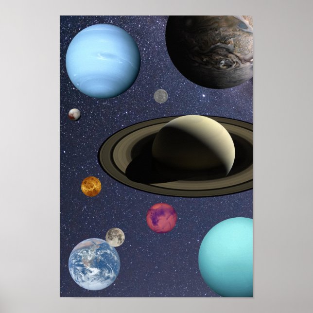 Poster Planetas do sistema solar (Frente)