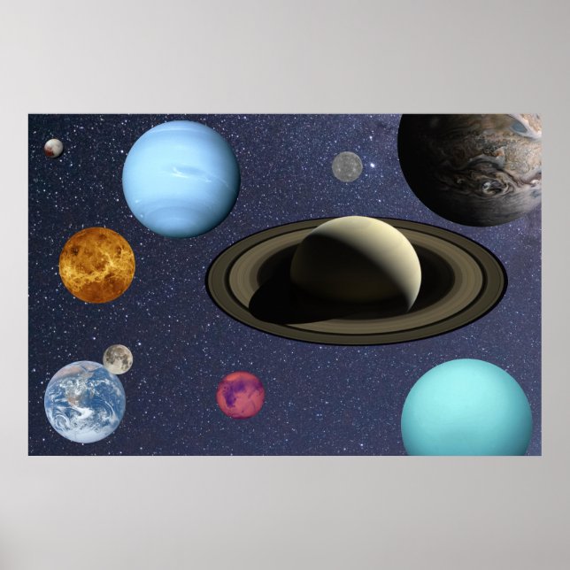 Poster Planetas do sistema solar (Frente)