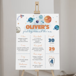 Poster Planetas Espaciais Exteriores Primeiro Sinal de Ma