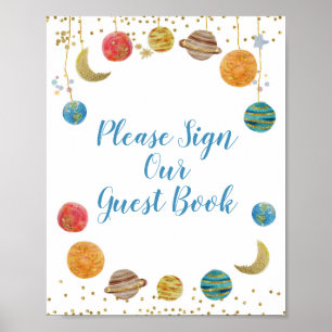 Poster Planetas Externos Bebê Por Favor Assine Nosso Conv