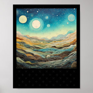 Poster Planetas Paisagens Psicodélicas Sublime Natureza S