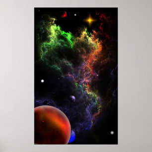 Póster Planetoides No Aglomerado Nebula RR90