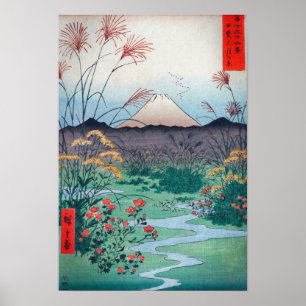 Póster Planície de Hiroshige Ōtsuki na província de Kai