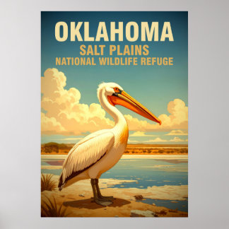 Poster Planície salgada de Oklahoma refúgio nacional de f