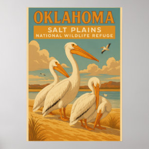 Poster Planície salgada de Oklahoma refúgio nacional de f