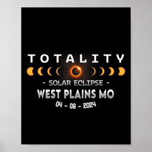 Poster Planícies Ocidentais Mo Eclipse Solar Total 2024