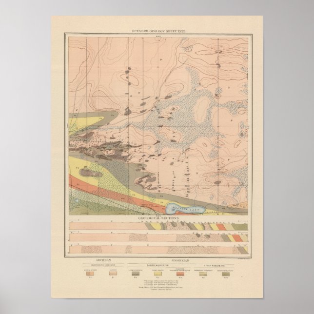 Póster Planilha Geológica Detalhada XVIII (Frente)