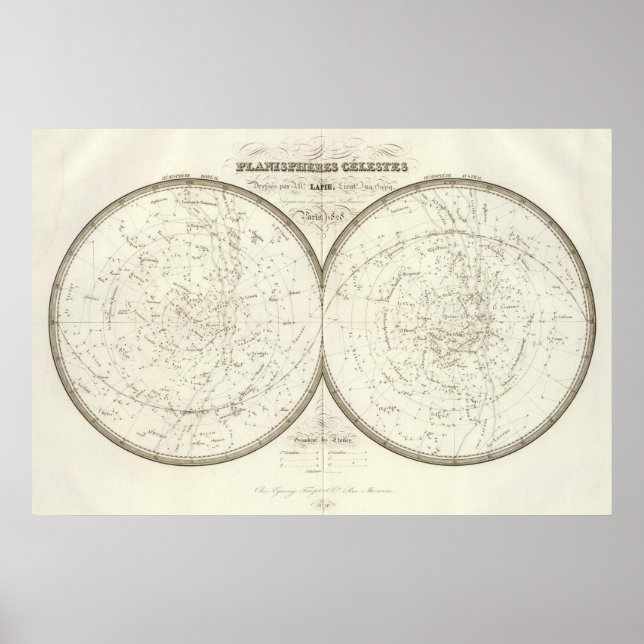 Poster Planispheres celestes - Celestial (Frente)