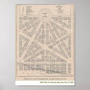 Poster Plano 1807 para Detroit