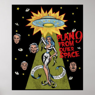 Poster Plano 9 da camiseta do espaço exterior