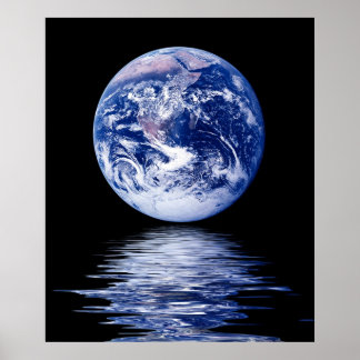 Póster Plano Azul de Água
